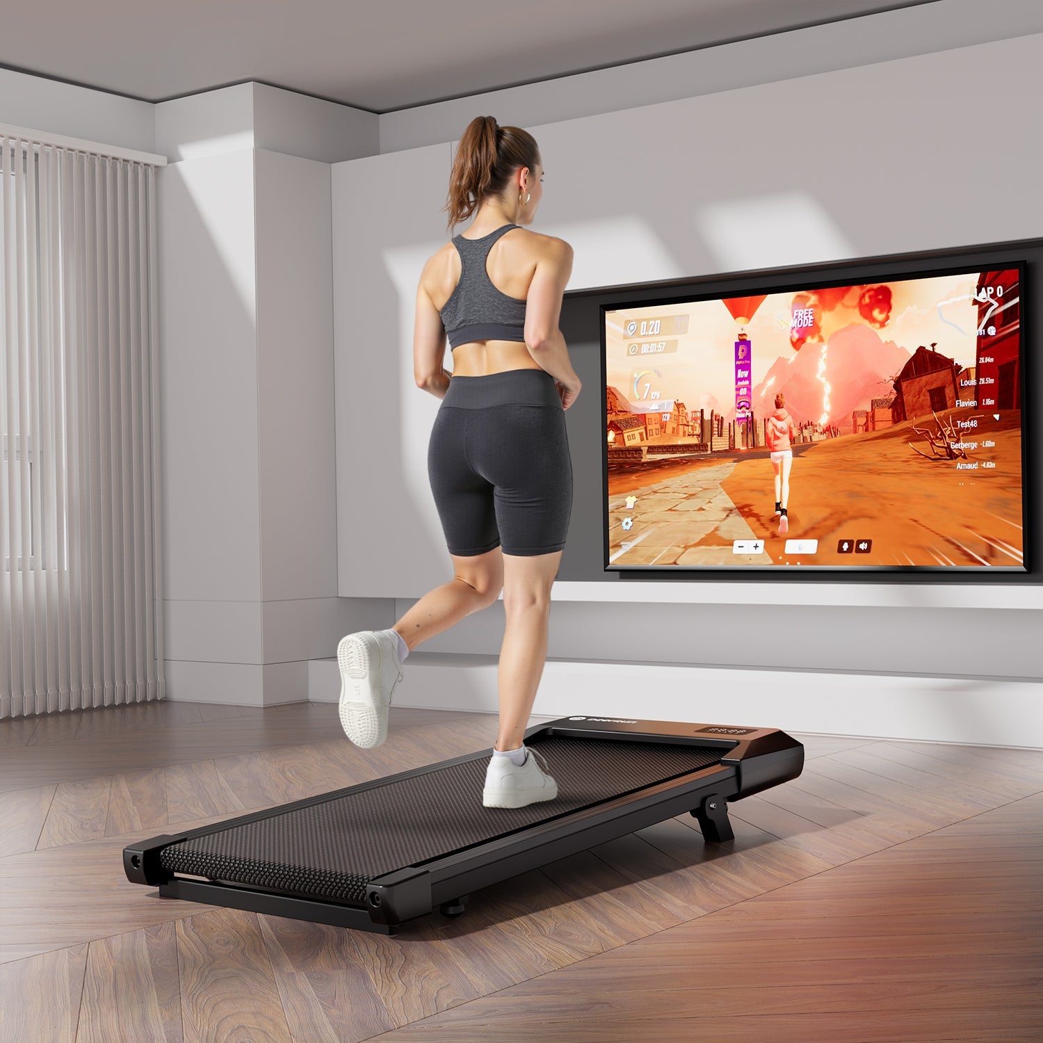 DeerRun Q2 Urban Smart Walking Pad with Incline Treadmill Remote Control