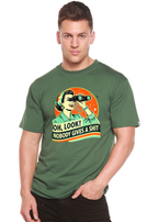 Funny Retro Woman Unisex Bamboo/Cotton Graphic T-Shirt Spun Bamboo