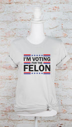 I'm Voting for the Felon Softstyle Plus Size Tee Hailey Brook Designs