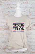I'm Voting for the Felon Softstyle Plus Size Tee Hailey Brook Designs
