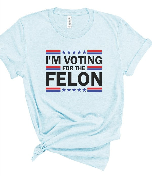 I'm Voting for the Felon Softstyle Tee Hailey Brook Designs