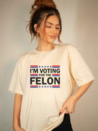 I'm Voting for the Felon Softstyle Plus Size Tee Hailey Brook Designs