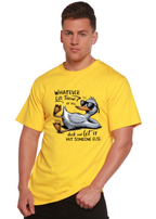 Whatever Life Throws at You Funny Unisex Bamboo/Cotton Graphic T-Shirt Spun Bamboo