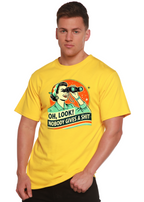 Funny Retro Woman Unisex Bamboo/Cotton Graphic T-Shirt Spun Bamboo