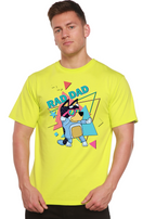 Rad Dad Bluey Men's Bamboo Short Sleeve Graphic T-Shirt Spun Bamboo