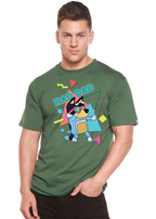 Rad Dad Bluey Men's Bamboo Short Sleeve Graphic T-Shirt Spun Bamboo
