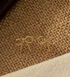 Adorable Gold Bow Earrings Rooted Home Goods