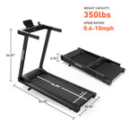 DeerRun All-New 2026 A1 Pro Move+ Smart Foldable Treadmill with 6% Incline & NFC | 350 lbs, 10 mph, Black DeerRun®