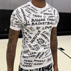 Emotions - Performance Compression T-Shirt - White Bigger Than Basketball