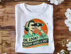 Funny Retro Woman Unisex Bamboo/Cotton Graphic T-Shirt Spun Bamboo
