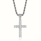 USA Iced Out Cross Pendant Men Religious Jewelry Women Christian Crucifix Gifts 14K Gold Plated Cubic Zirconia Jesus Necklace Fury Fits