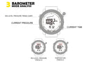 NORTH EDGE Men's sport Digital watch Hours Running Swimming Military Army watches Altimeter Barometer Compass waterproof 50m Fury Fits