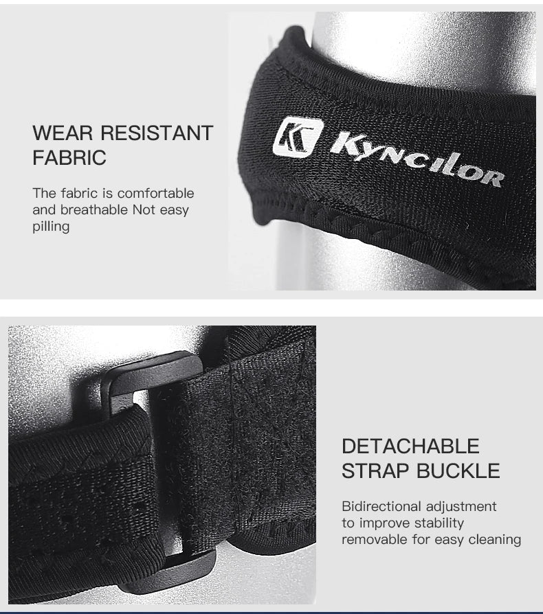 1 Piece Knee Patellar Tendon Knee Support Strape Brace Adjustable Shock Absorption Compression Knee Pad Sleeve for Basketball Fury Fits