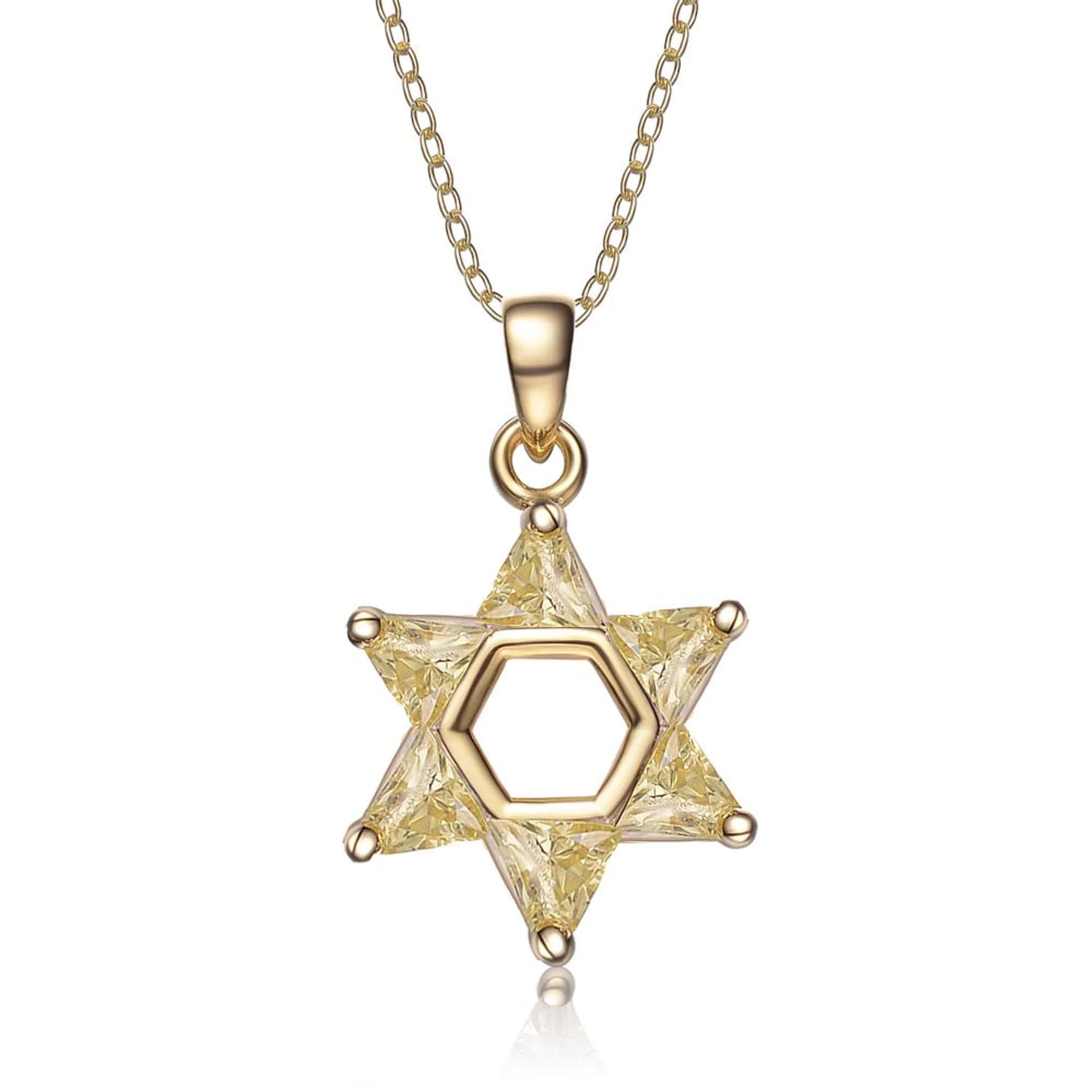 TD Collette Z Fashion Pendant Necklace Sterling Silver with Gold Overlay and Cubic Zirconia Clear Stone Fury Fits