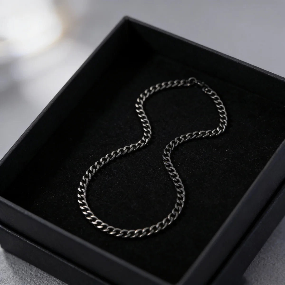 1Pc Men's Punk Stainless Steel Peach Snake Chain Necklace Gift for Birthday & Anniversary Fury Fits