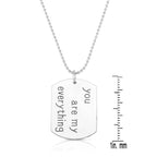 TD Collette Z Dog Tag Stylish Fashion Necklace with Durable Pendants & Charms Fury Fits
