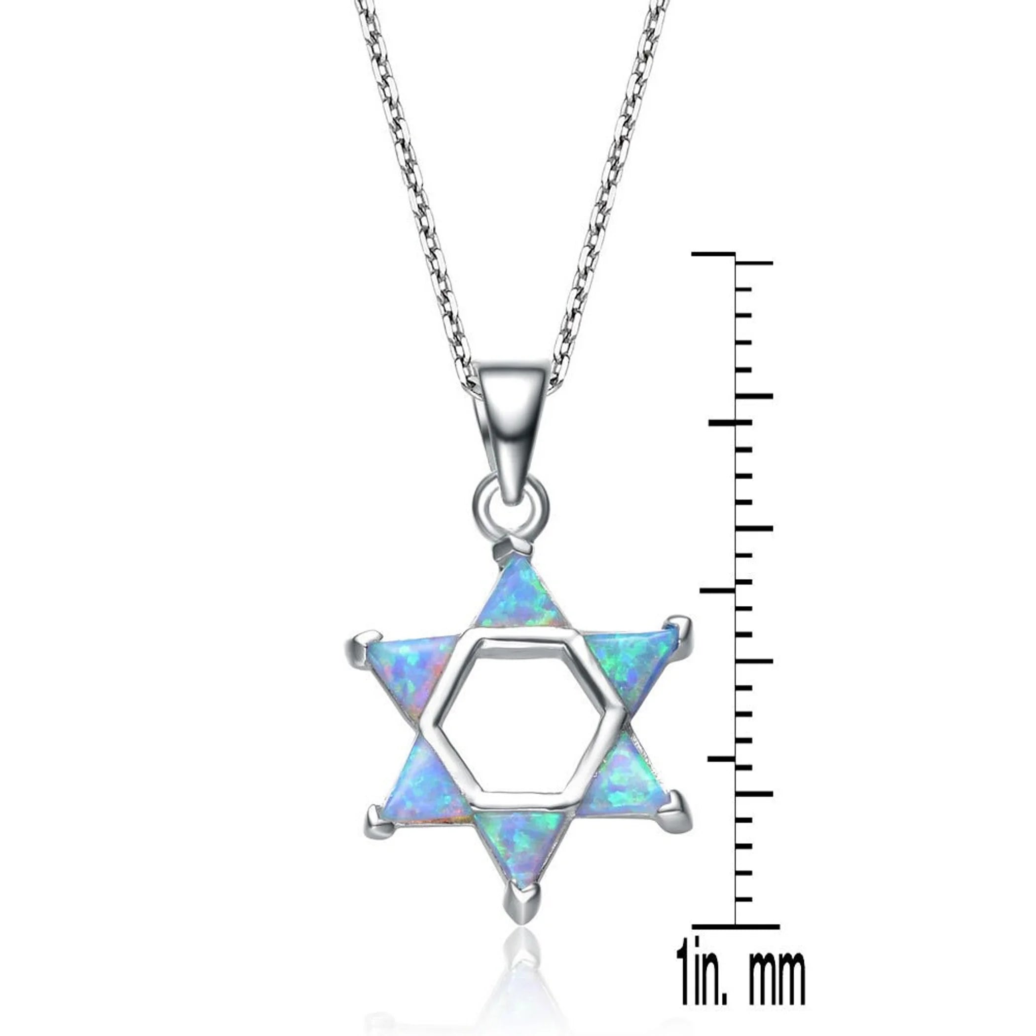 TD Collette Z Sterling Silver Fashion Pendant Necklace with White and Blue Cubic Zirconia Fury Fits