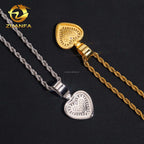 Drop Shipping in USA Warehouse Rapper Popular Jewelry Iced Out Hip Hop S925 Solid Silver VVS Moissanite Heart Pendant Women Gift Fury Fits