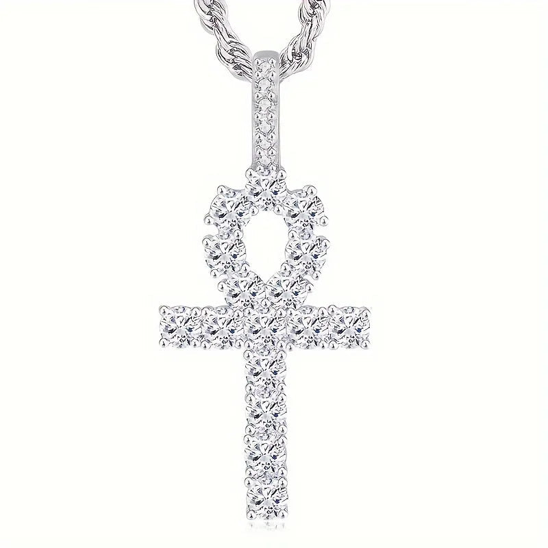 USA Iced Out Cross Pendant Men Religious Jewelry Women Christian Crucifix Gifts 14K Gold Plated Cubic Zirconia Jesus Necklace Fury Fits