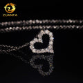 USA Local Stock Fast Shipping Small Heart Charms 925 Silver Moissanite Pass Diamond Test Gold Plated Heart Necklace for Women Fury Fits