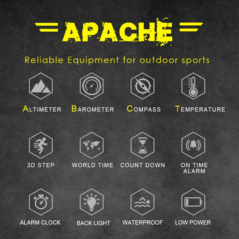 NORTH EDGE Men's sport Digital watch Hours Running Swimming Military Army watches Altimeter Barometer Compass waterproof 50m Fury Fits