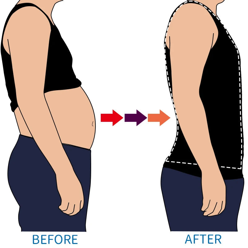 Men Slimming Body Shaper Belly Control Shapewear Man Shapers Modeling Underwear Waist Trainer Corrective Posture Vest Corset Fury Fits