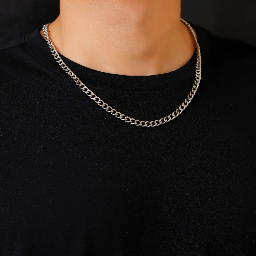 1Pc Men's Punk Stainless Steel Peach Snake Chain Necklace Gift for Birthday & Anniversary Fury Fits