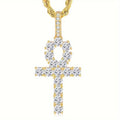 USA Iced Out Cross Pendant Men Religious Jewelry Women Christian Crucifix Gifts 14K Gold Plated Cubic Zirconia Jesus Necklace Fury Fits
