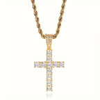 USA Iced Out Cross Pendant Men Religious Jewelry Women Christian Crucifix Gifts 14K Gold Plated Cubic Zirconia Jesus Necklace Fury Fits