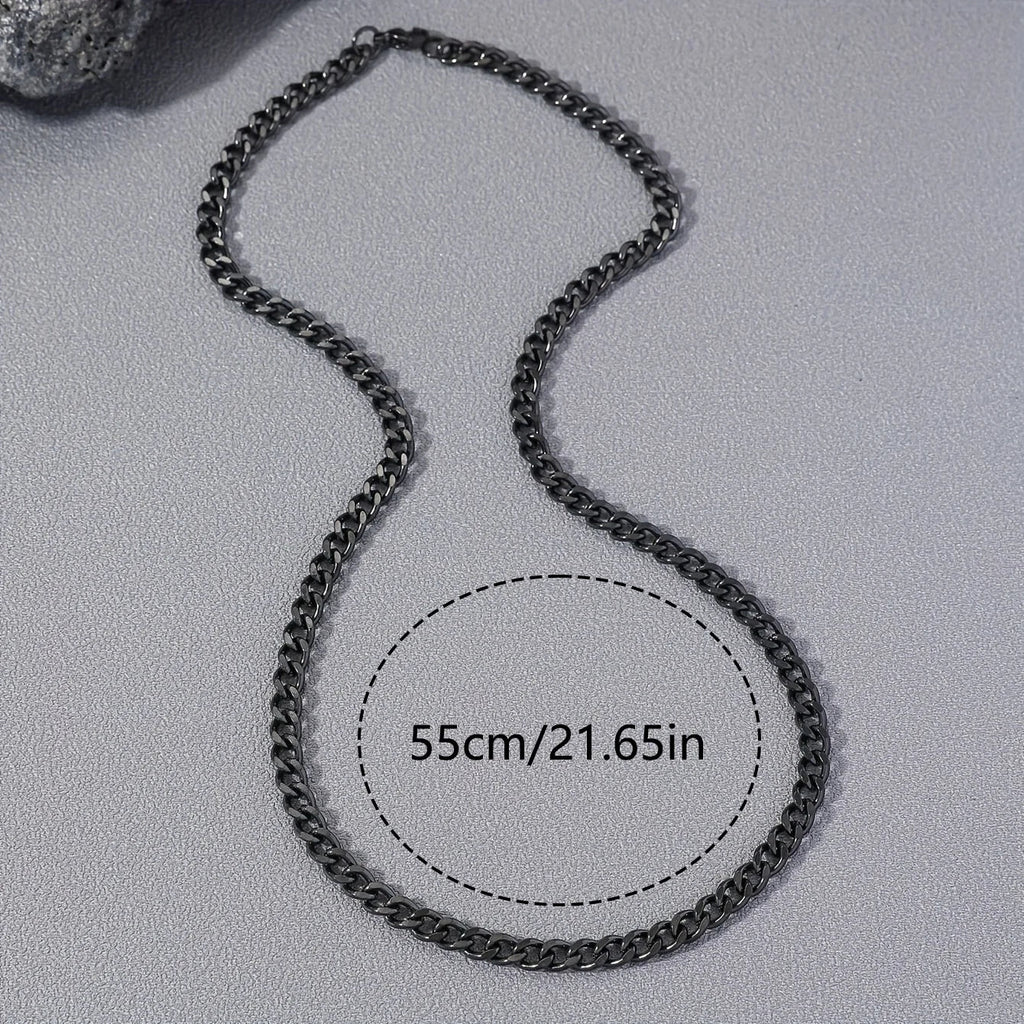 1Pc Men's Punk Stainless Steel Peach Snake Chain Necklace Gift for Birthday & Anniversary Fury Fits