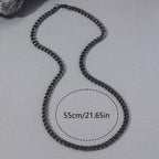 1Pc Men's Punk Stainless Steel Peach Snake Chain Necklace Gift for Birthday & Anniversary Fury Fits