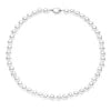 Fast Shipping From US Warehouse Bohemian Stylish 925 Silver 6mm/8mm Shell White Pearl Beads Necklace Jewelry for Women Gift Fury Fits