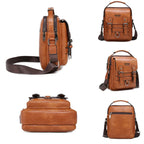JEEP BULUO Multi-function Business Handbags Men New Man's Shoulder Bag Large Capacity Leather Messenger Bag Crossbody Big Brand Fury Fits