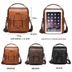 JEEP BULUO Multi-function Business Handbags Men New Man's Shoulder Bag Large Capacity Leather Messenger Bag Crossbody Big Brand Fury Fits