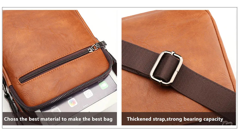JEEP BULUO Multi-function Business Handbags Men New Man's Shoulder Bag Large Capacity Leather Messenger Bag Crossbody Big Brand Fury Fits