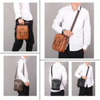 JEEP BULUO Multi-function Business Handbags Men New Man's Shoulder Bag Large Capacity Leather Messenger Bag Crossbody Big Brand Fury Fits