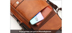 JEEP BULUO Multi-function Business Handbags Men New Man's Shoulder Bag Large Capacity Leather Messenger Bag Crossbody Big Brand Fury Fits