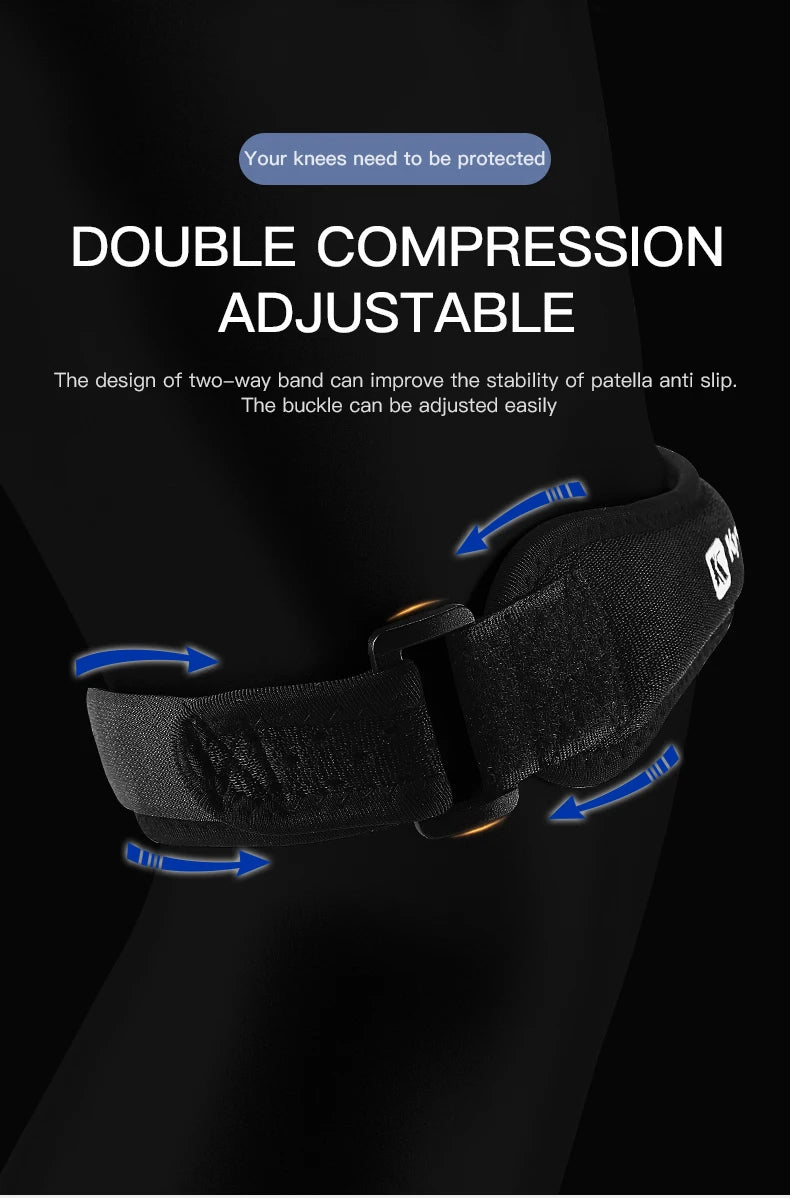 1 Piece Knee Patellar Tendon Knee Support Strape Brace Adjustable Shock Absorption Compression Knee Pad Sleeve for Basketball Fury Fits