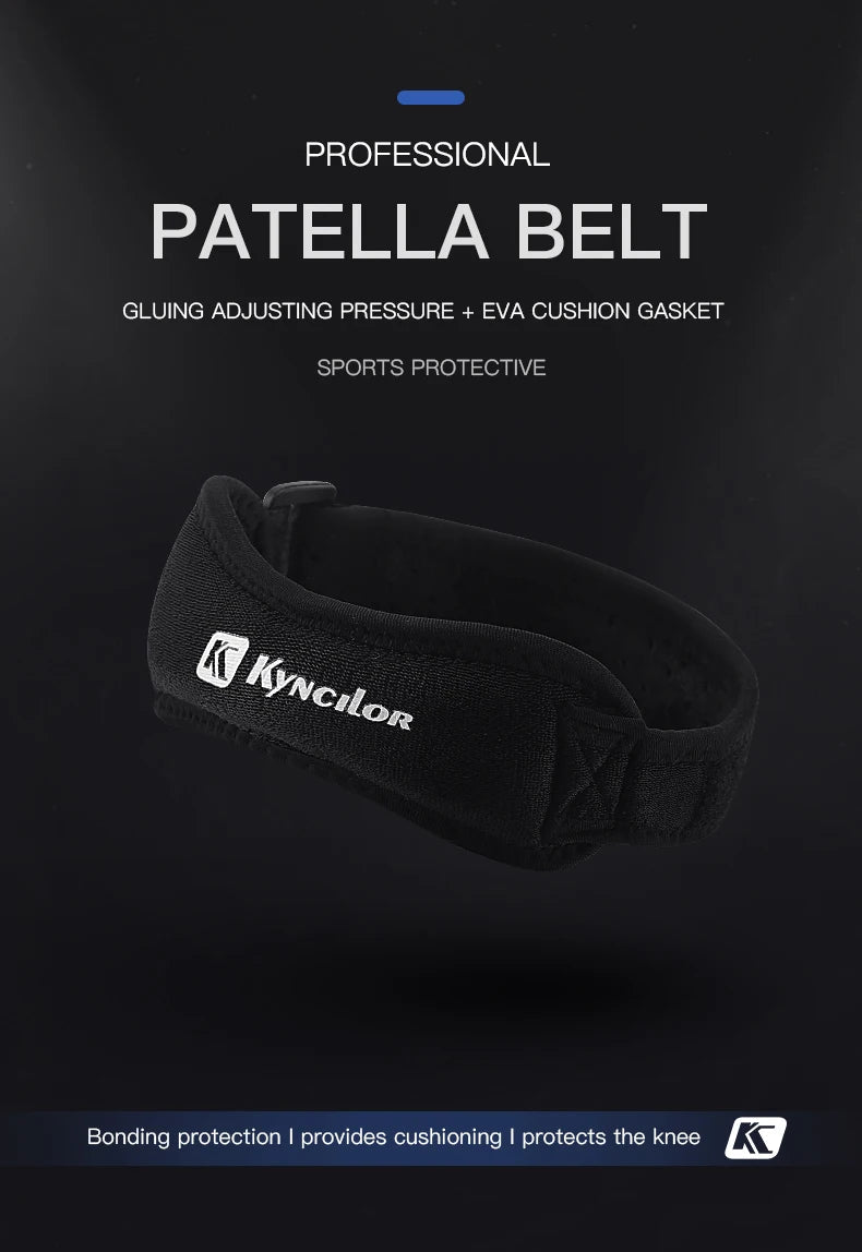 1 Piece Knee Patellar Tendon Knee Support Strape Brace Adjustable Shock Absorption Compression Knee Pad Sleeve for Basketball Fury Fits