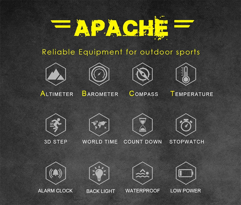 NORTH EDGE Men's sport Digital watch Hours Running Swimming Military Army watches Altimeter Barometer Compass waterproof 50m Fury Fits