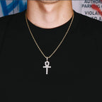 USA Iced Out Cross Pendant Men Religious Jewelry Women Christian Crucifix Gifts 14K Gold Plated Cubic Zirconia Jesus Necklace Fury Fits