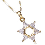 TD Collette Z Fashion Pendant Necklace Sterling Silver with Gold Overlay and Cubic Zirconia Clear Stone Fury Fits
