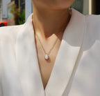 Original Factory Price 3ct Pear Cut Moissanite Pendant Women Simple Design Daily Wear 925 Silver Fine Necklace Gold Plated Fury Fits