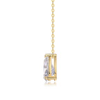 Original Factory Price 3ct Pear Cut Moissanite Pendant Women Simple Design Daily Wear 925 Silver Fine Necklace Gold Plated Fury Fits