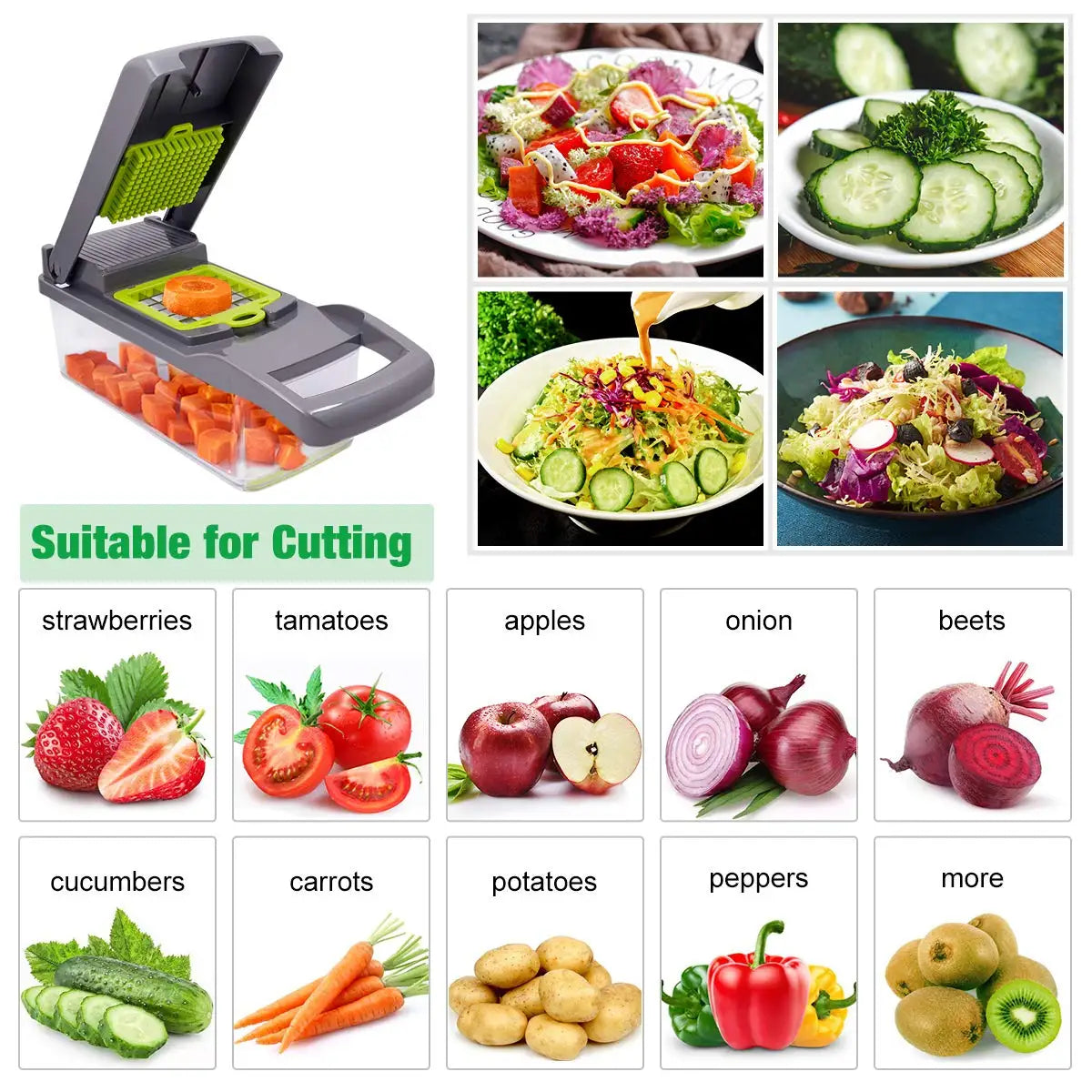 Vegetable Chopper Multifunctional Grater Cutter Kitchen Accessories Manual Fruit Slicer Potatos Shredders Cheese Onions Slicers Fury Fits
