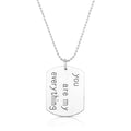TD Collette Z Dog Tag Stylish Fashion Necklace with Durable Pendants & Charms Fury Fits