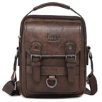 JEEP BULUO Multi-function Business Handbags Men New Man's Shoulder Bag Large Capacity Leather Messenger Bag Crossbody Big Brand Fury Fits
