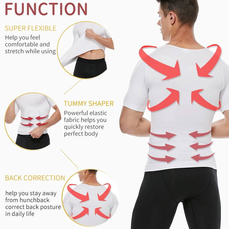 Men Slimming Body Shaper Belly Control Shapewear Man Shapers Modeling Underwear Waist Trainer Corrective Posture Vest Corset Fury Fits