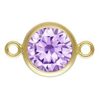 Birthstone Connectors, Gold Filled 14k, 4mm, For Permanent Jewelry