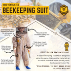 Kids Ventilated Beekeeping Suit Sting Stopper